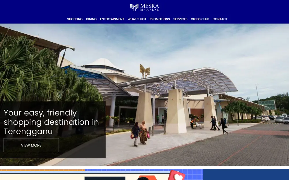 Mesramall website homepage